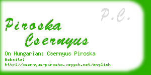 piroska csernyus business card